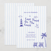 Last Toast On The Coast バチェラー・パーティー 招待状 (正面/裏面)