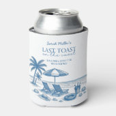 Last Toast on the Coast Bachelorette Beach Party 缶クーラー (缶正面)