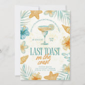 Last Toast on the Coast Bachelorette Beach Weekend 招待状 (正面)