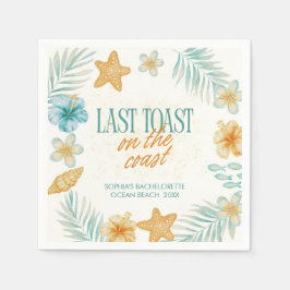 Last Toast on the Coast Bachelorette Customized スタンダードカクテルナプキン