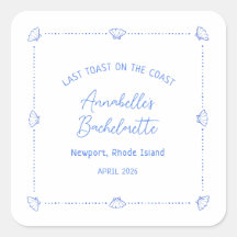 Last Toast on the Coast Bachelorette Party Blue