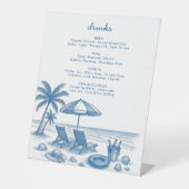 Last toast on the coast Bachelorette Party Drinks 台座サイン (正面)