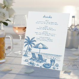 Last toast on the coast Bachelorette Party Drinks 台座サイン