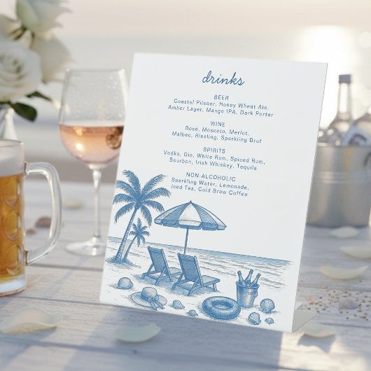 Last toast on the coast Bachelorette Party Drinks 台座サイン