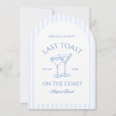 Last Toast On The Coast Bachelorette Weekend 招待状 (正面)