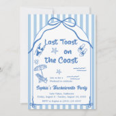 Last Toast On The Coast Bachelorette Weekend  招待状 (正面)