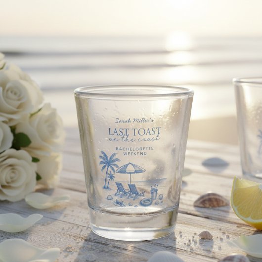 Last Toast on the Coast Beach Bachelorette Party ショットグラス