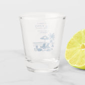 Last Toast on the Coast Beach Bachelorette Party ショットグラス (裏面)