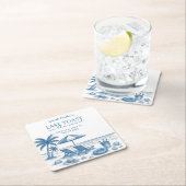 Last Toast on the Coast Beach Bachelorette Party  スクエアペーパーコースター (インサイチュ)