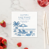 Last Toast on the Coast Beach Bachelorette Party  スタンダードカクテルナプキン (インサイチュ)