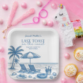 Last Toast on the Coast Beach Bachelorette Party  ペーパープレート (パーティー)
