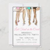 Last Toast on the Coast Beach Bride Bachelorette 招待状 (正面)