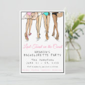 Last Toast on the Coast Beach Bride Bachelorette 招待状 (スタンド正面)