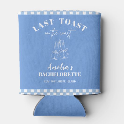 Last toast on the coast blue bachelorette 缶クーラー (裏面)