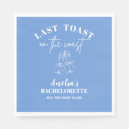 Last toast on the coast blue bachelorette party  スタンダードランチョンナプキン