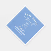 Last toast on the coast blue bachelorette party  スタンダードランチョンナプキン (角)