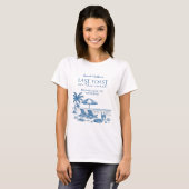 Last Toast on the Coast Blue Bachelorette Party  Tシャツ (正面フル)