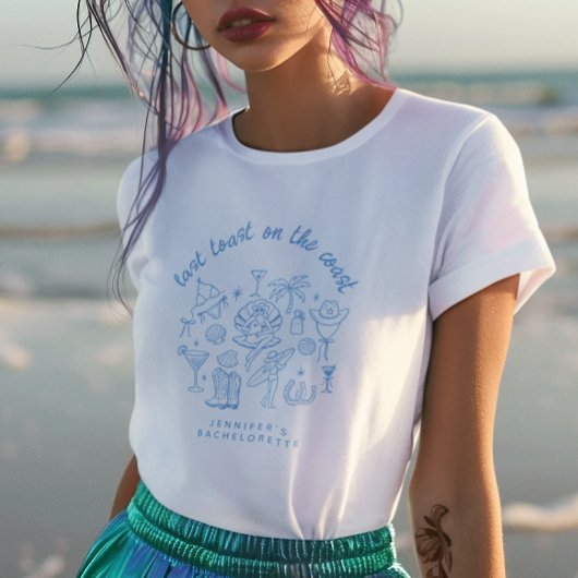 Last Toast on the Coast Blue Country Bachelorette  Tシャツ