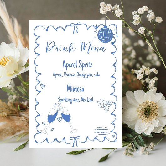 Last Toast On the Coast Drinkメニューバチェロレッテ 台座サイン