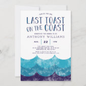 Last Toast on the Coast │Ocean Bachelor Party 招待状 (正面)