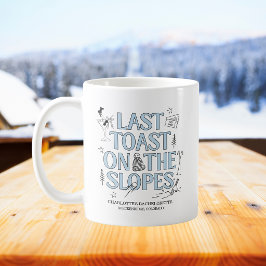 Last Toast On The Slopes ブルー スキーバチェロレッテ コーヒーマグカップ