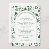 Last Trail Before The Veil Bachelorette Green 招待状 (正面/裏面)