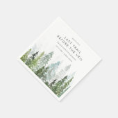 Last Trail Pine Forest Camping Bachelorette Party スタンダードカクテルナプキン (角)