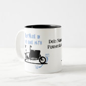 Lastenfahrrad Albtraum, Cargo e-bike nightmare ツートーンマグカップ (正面左)