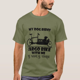 Lastenfahrrad, Cargo bike, Hund mit Name, Tシャツ