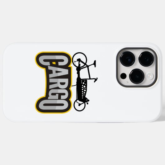 Lastenrad auf Arrowschrift Case-Mate iPhoneケース (裏面 (横))