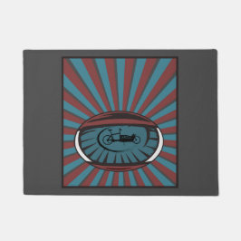 Lastenrad im Auge mit Strahlen ドアマット