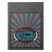 Lastenrad im Auge mit Strahlen ノートブック (正面)