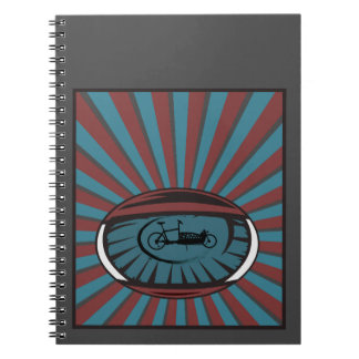 Lastenrad im Auge mit Strahlen ノートブック