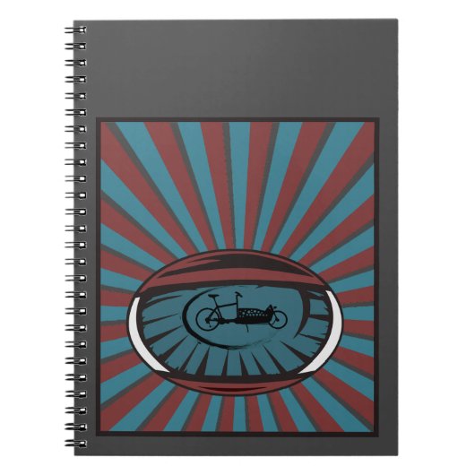 Lastenrad im Auge mit Strahlen ノートブック (正面)