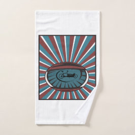 Lastenrad im Auge mit Strahlen ハンドタオル