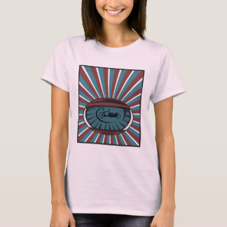 Lastenrad im Auge mit Strahlen Tシャツ