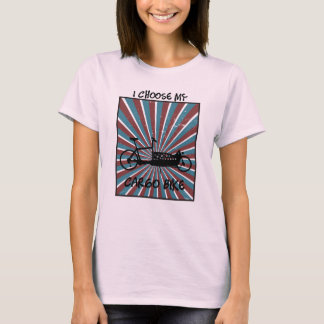 Lastenrad im Auge mit Strahlen und Spruch Tシャツ