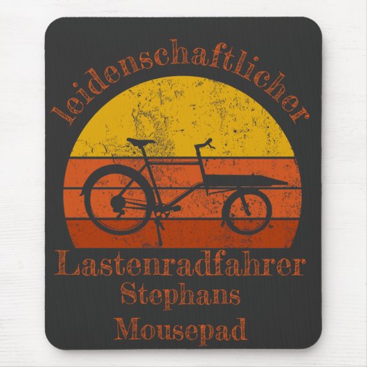 Lastenrad im Sonnenuntergang, Dein Name マウスパッド (正面)
