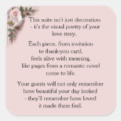 Lasting Impression -  Pink Roses & Doves スクエアシール (正面)