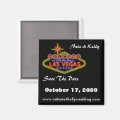 LasVegasSign, Nate & Kelly, Save The Date, Octo... マグネット (正面/裏面)