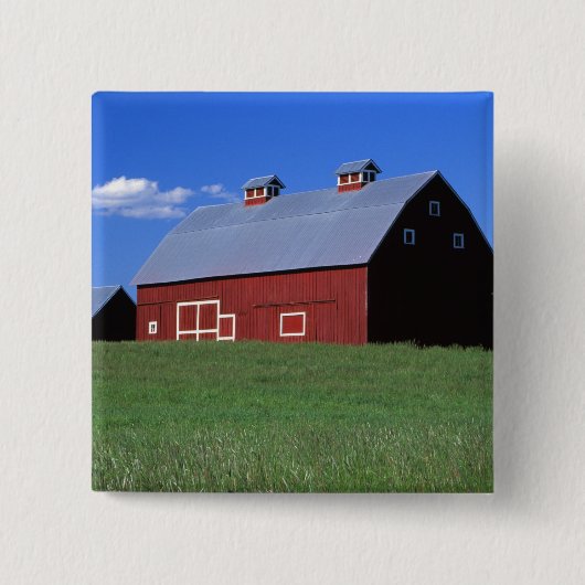 Latah郡、アイダホの州の赤い納屋PRの氏) 缶バッジ (正面)