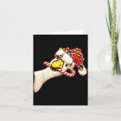 Latch Hook Faux Yarn Funny Goose Christmas Crochet カード (正面)