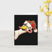 Latch Hook Faux Yarn Funny Goose Christmas Crochet カード (黄色い花)