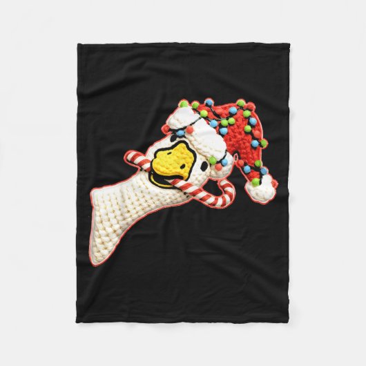 Latch Hook Faux Yarn Funny Goose Christmas Crochet フリースブランケット (正面)