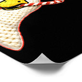 Latch Hook Faux Yarn Funny Goose Christmas Crochet ポスター (角)