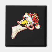 Latch Hook Faux Yarn Funny Goose Christmas Crochet マグネット (正面)