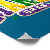 Latch Hook Mardi Gras Trendy Funny Gift Tee Men, W ポスター (角)