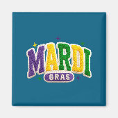 Latch Hook Mardi Gras Trendy Funny Gift Tee Men, W マグネット (正面)