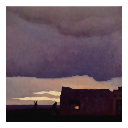 「Late Afternoon」メイナード・ディクソンによる西部劇アート フォトプリント (正面)