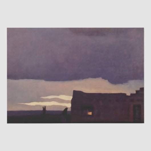 「Late Afternoon」メイナード・ディクソンによる西部劇アート 薄葉紙 (正面)